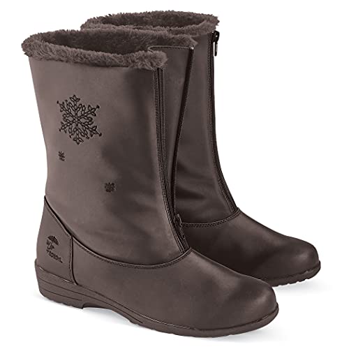 Snowflake Wide Width Winter Boots with Zip Front O2614