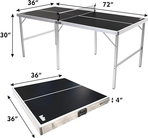 6 ft x 3 ft Portable Folding Ping Pong Table H910