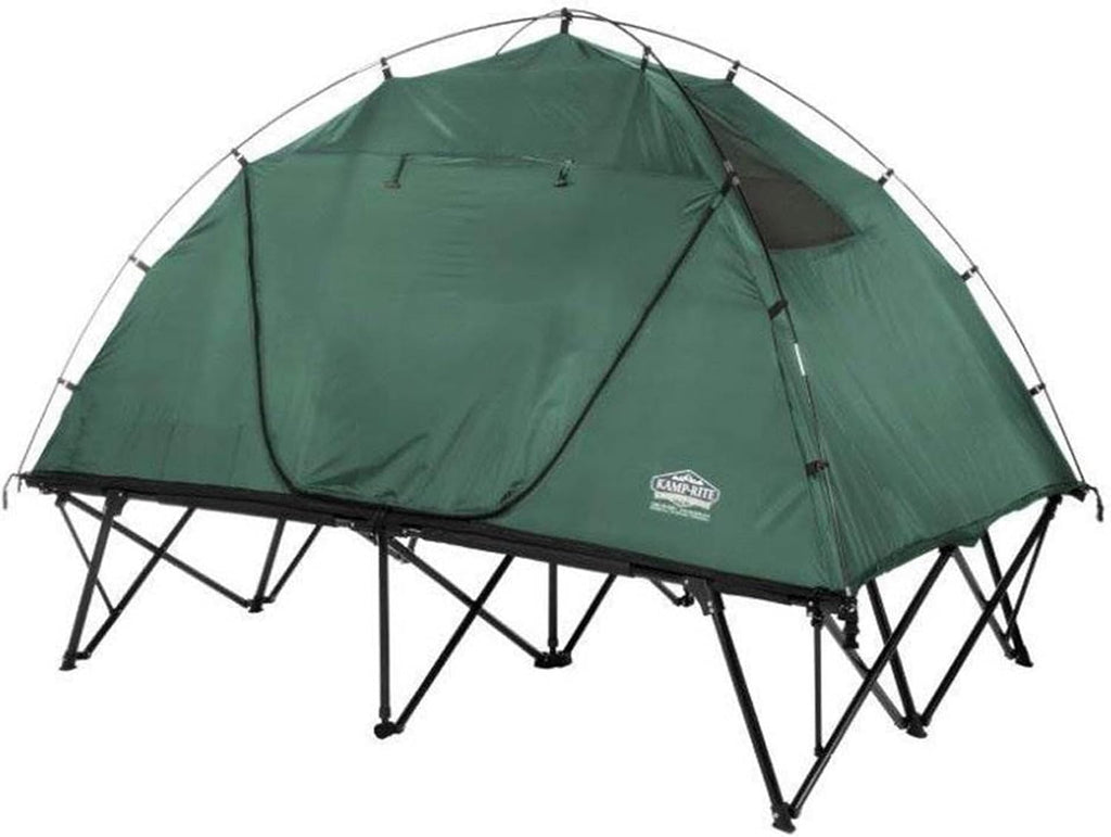 Green 2 Person Tent Cot with Rain Fly and Carry Bag R97388