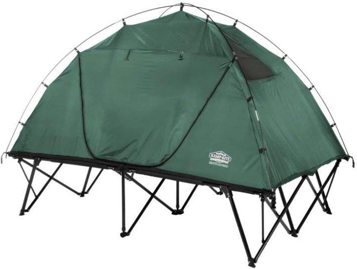Green 2 Person Tent Cot with Rain Fly and Carry Bag R97388