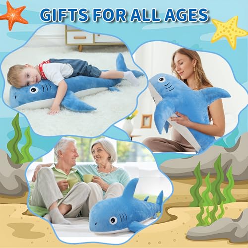 47 inch 3.1lb Shark Stuffed Animal Plush Toy X578
