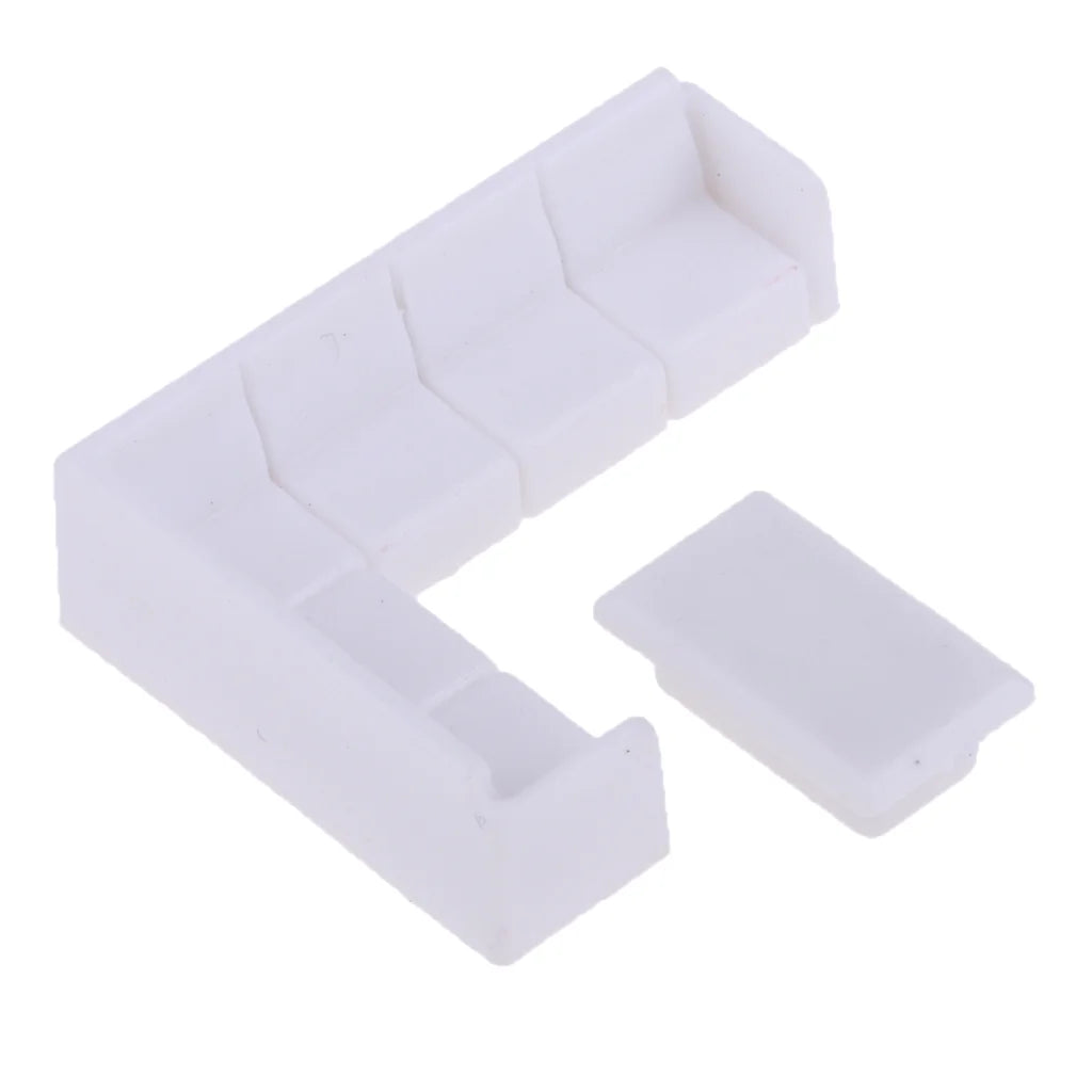 White Dollhouse Tea Table Sofa Furniture Z5796