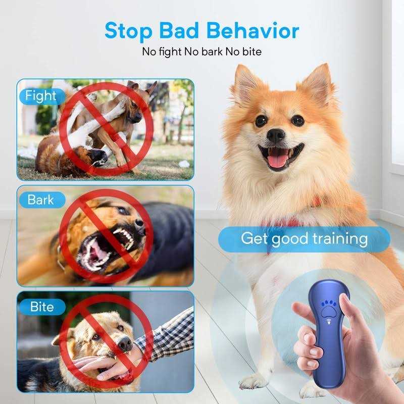 Anti Barking Device Rechargeable Ultrasonic Dog Bark Deterrent I82494