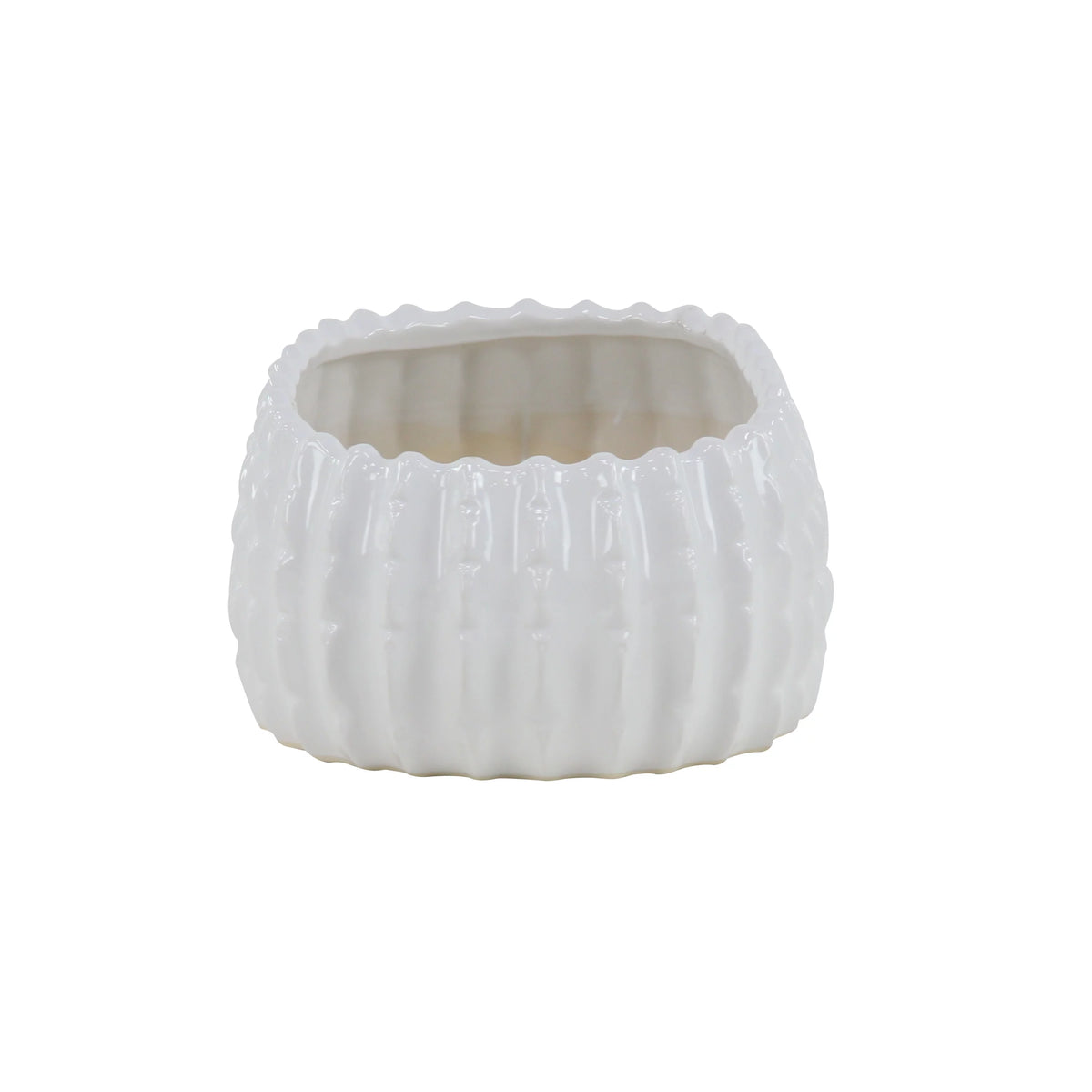 White Ceramic Planter (3 Count) E3516