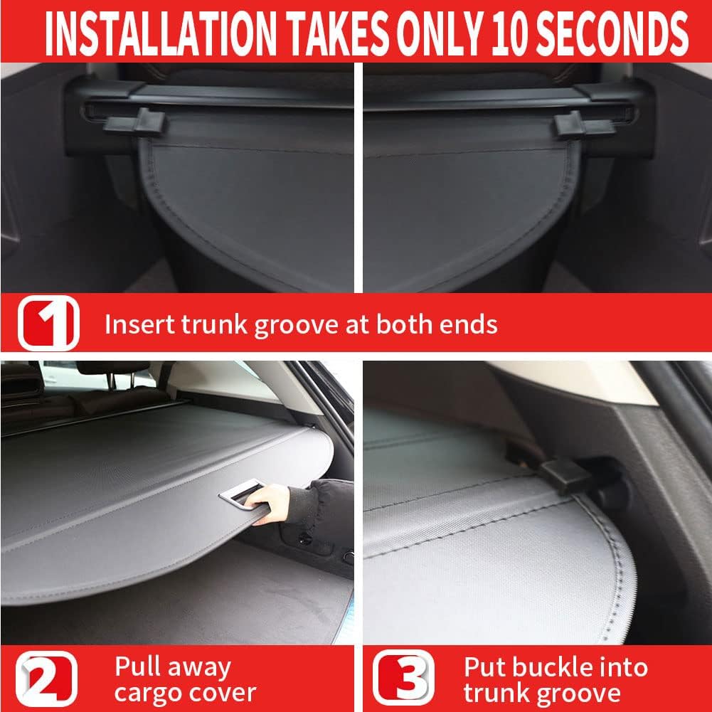 Black Retractable Cargo Trunk Cover B77987
