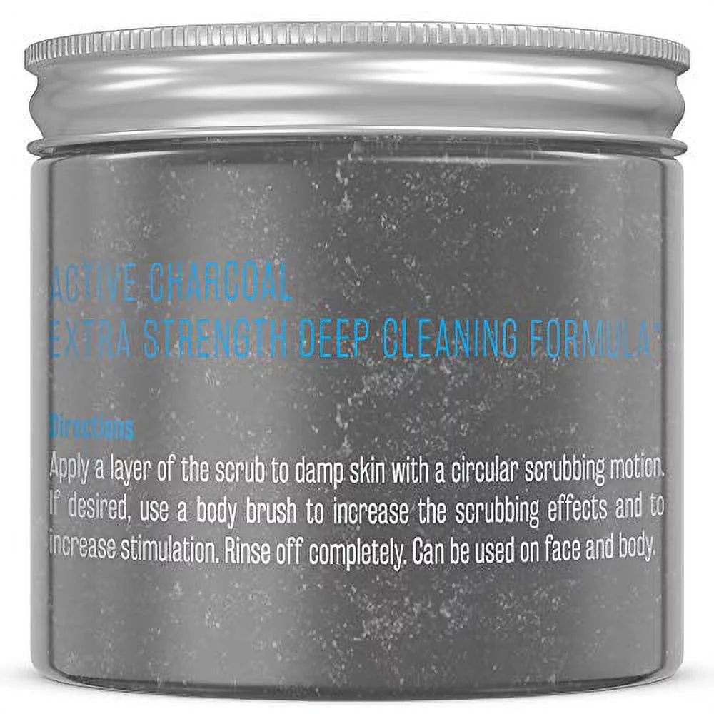 Activated Charcoal Body & Face Scrub 12 OZ B44724