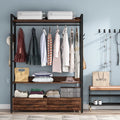 47 inches Clothes Rack with Drawer and Hooks O50942