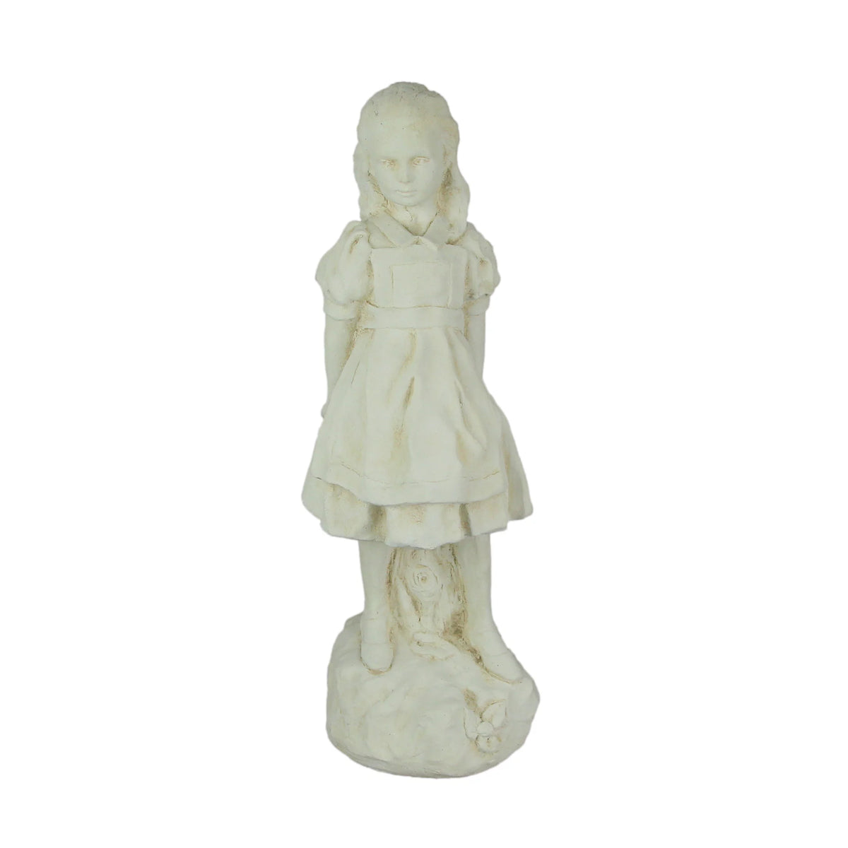 Antique White Finish Concrete Statue 19.5 inch P1632