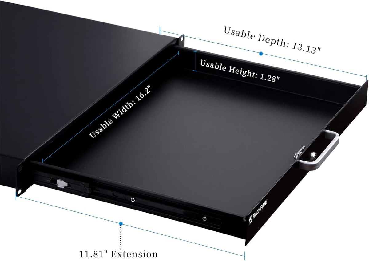 1U Rack Mount Drawer with Lock and Key Y29169