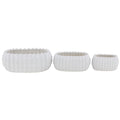White Ceramic Planter (3 Count) E3516