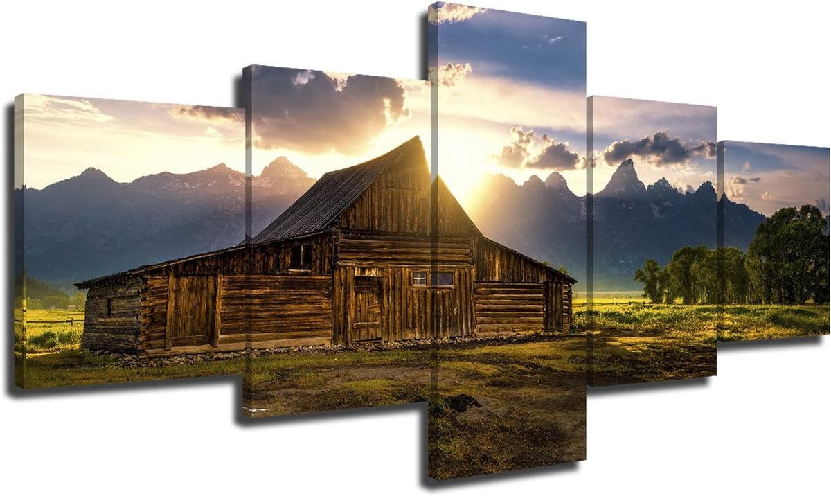 5 Piece Framed Canvas Landscape Art (60''Wx32''H) X84536