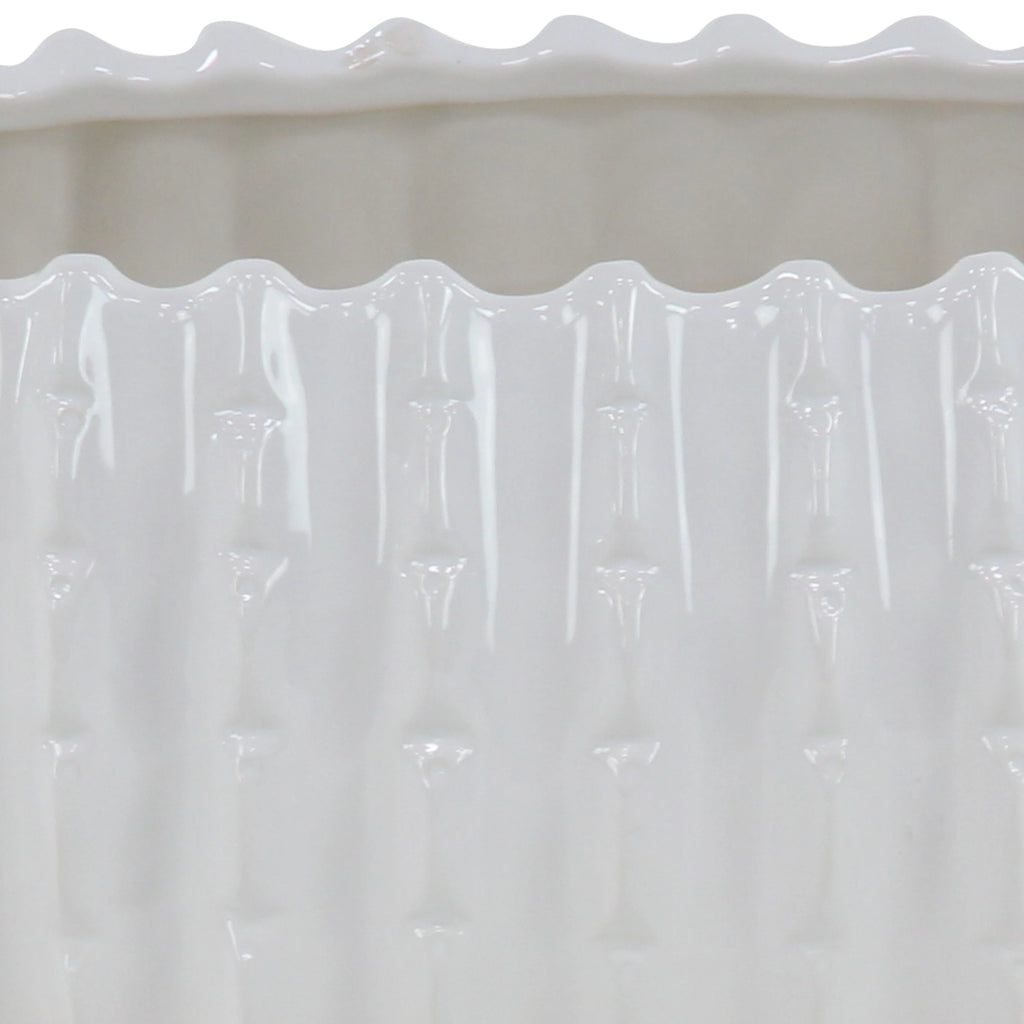 White Ceramic Planter (3 Count) E3516