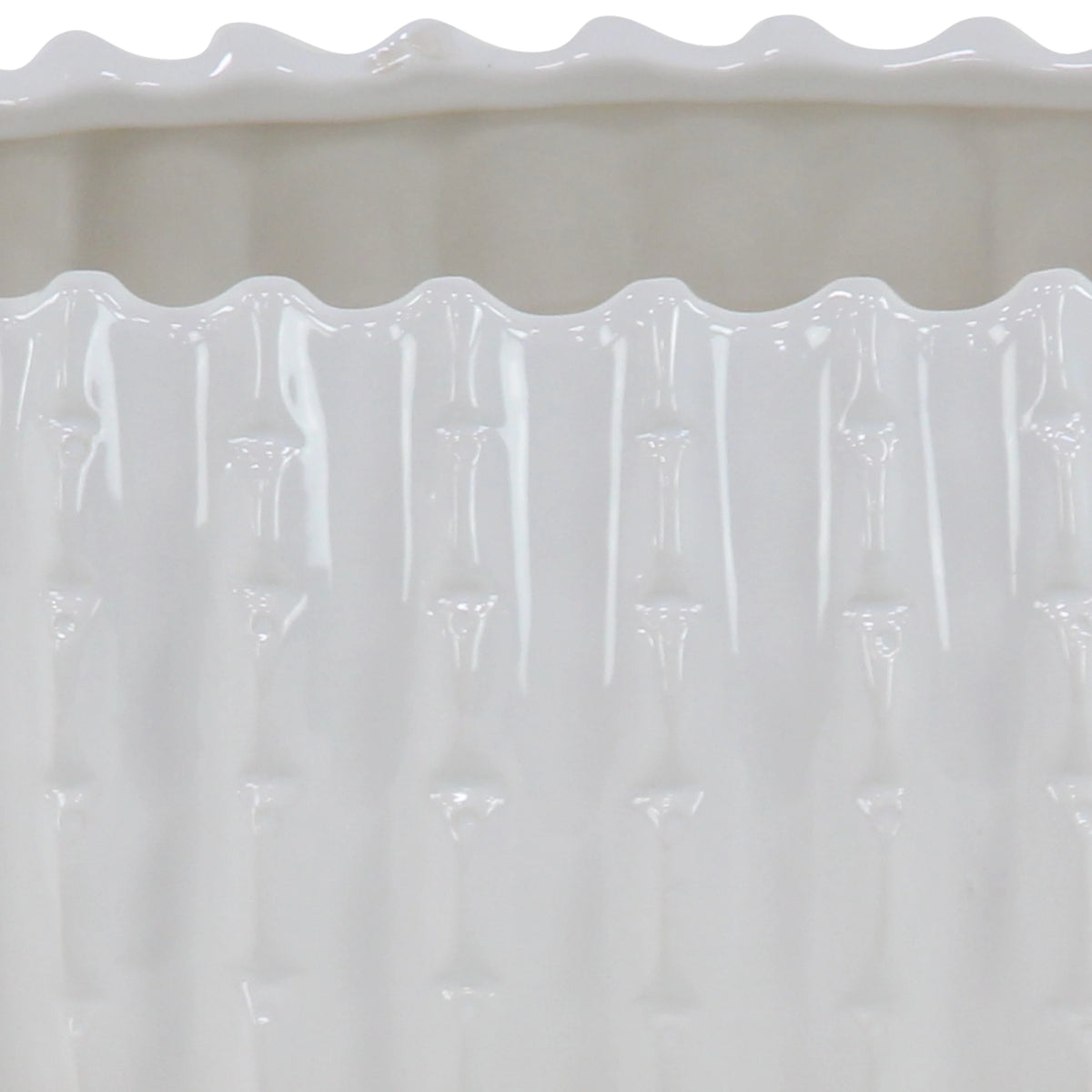 White Ceramic Planter (3 Count) E3516