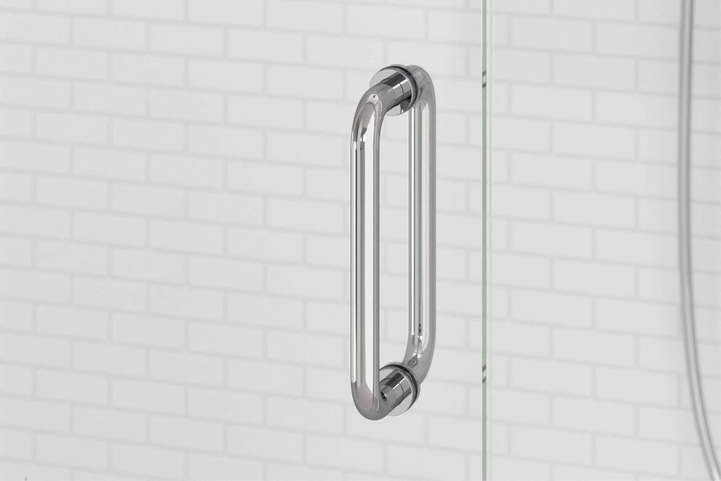 Frameless Swing Shower Door Clear Glass Chrome Finish R8327