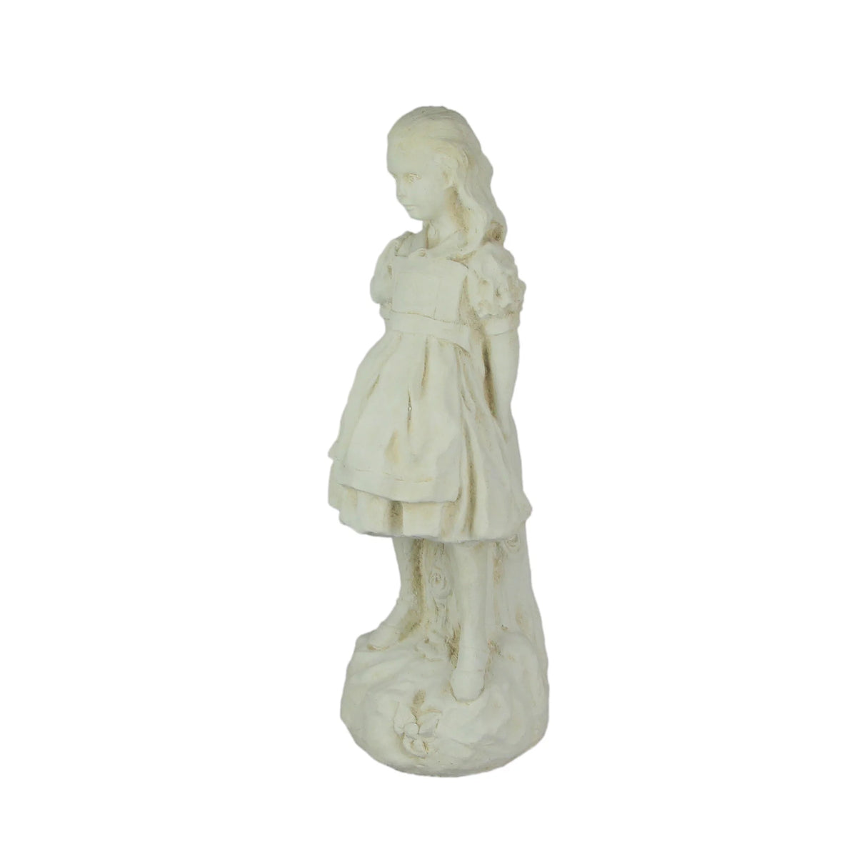 Antique White Finish Concrete Statue 19.5 inch P1632