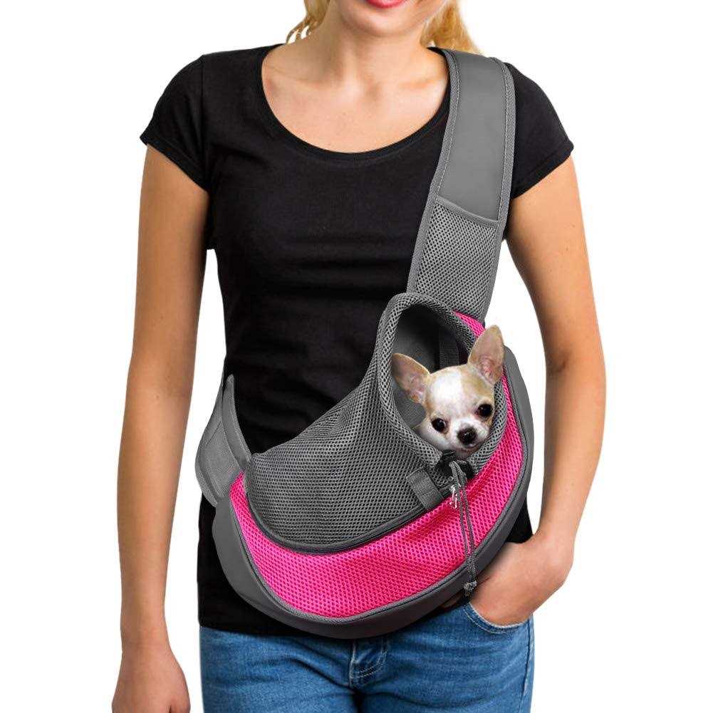 Breathable Mesh Pet Dog Sling Carrier O702974