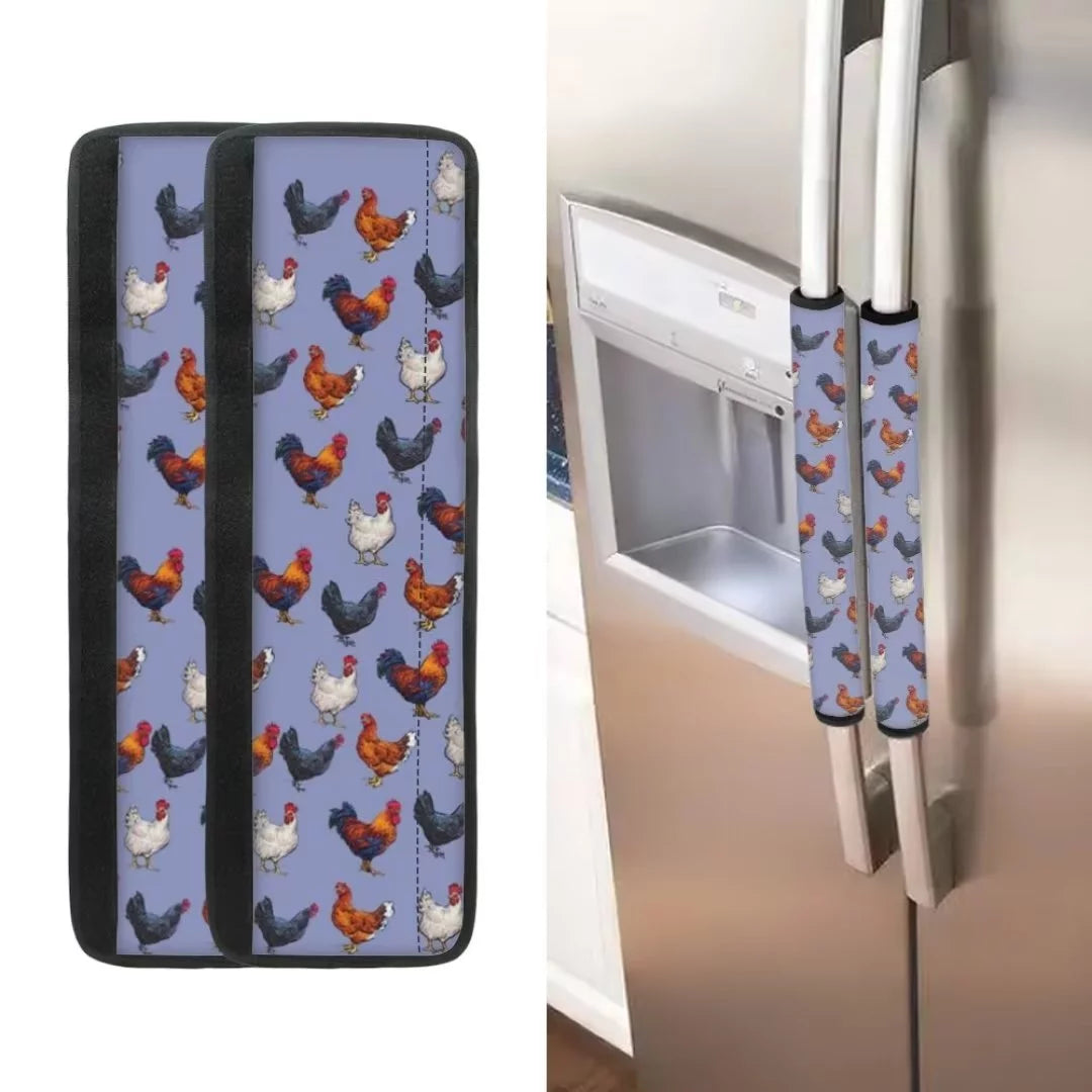 4 Piece Rooster Refrigerator Door Handle Cover K798059