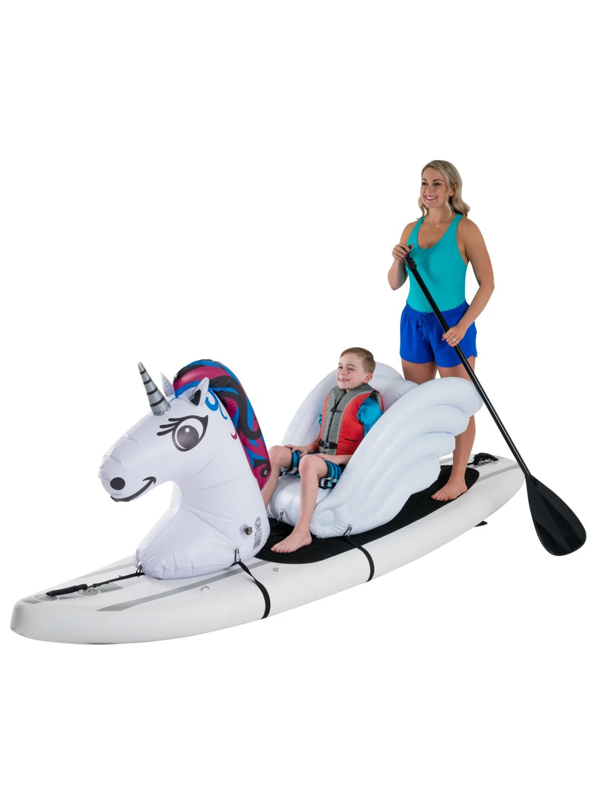 Inflatable Stand-Up Paddle Board Float Set with Child Seat C46996