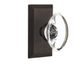 Oval Clear Crystal Glass Door Knob, Oil-Rubbed Bronze H169